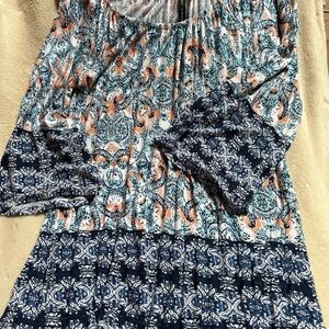 Chic Boho Patterned Women's Blouse